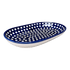 Plate, Roaster, Oval, 7" x 11", WR (WR13B) in "Dot to Dot" by W.R. Ceramika | WR13B-SM2