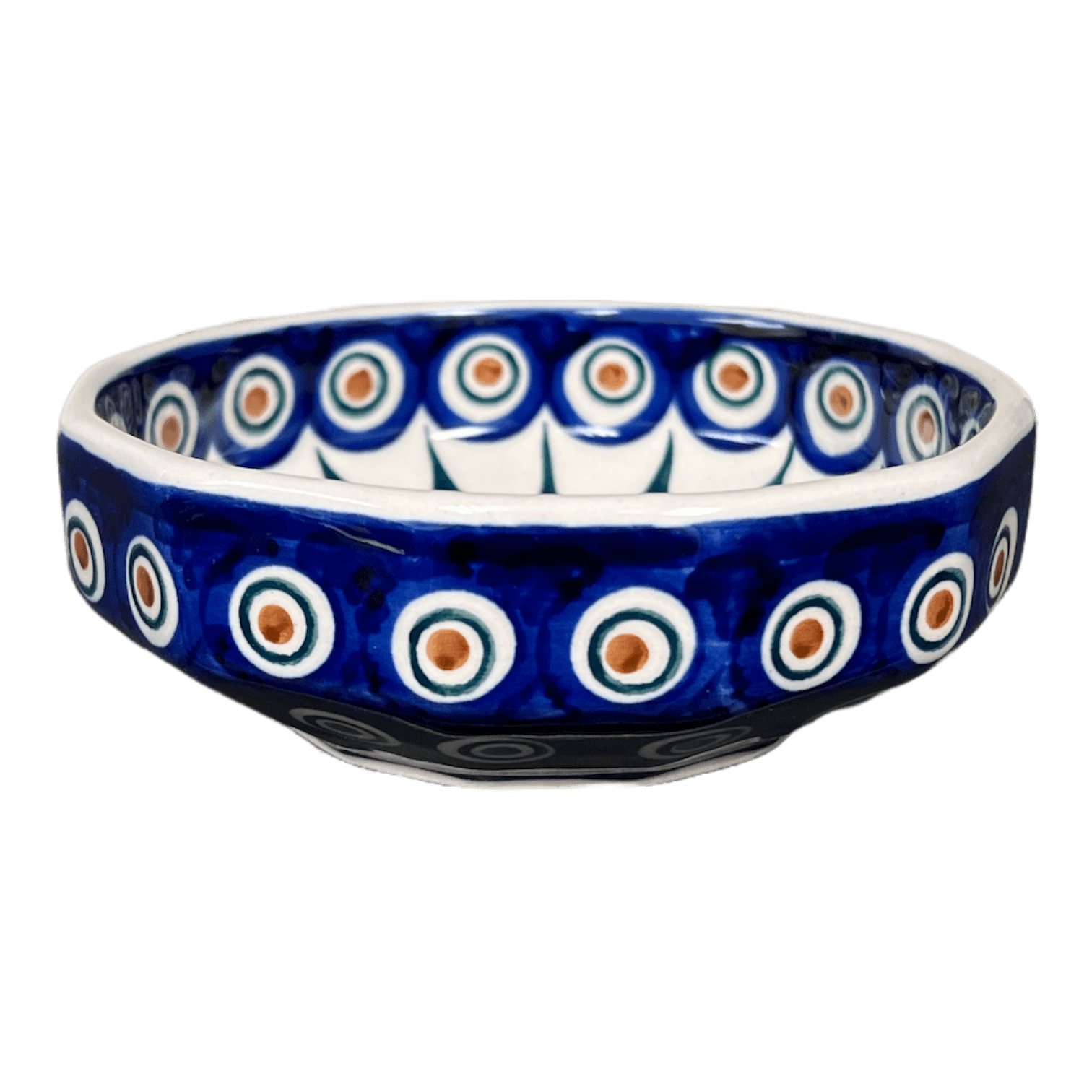 Bowl, Multiangular, 5" in "Peacock" by Manufaktura | M058T-54