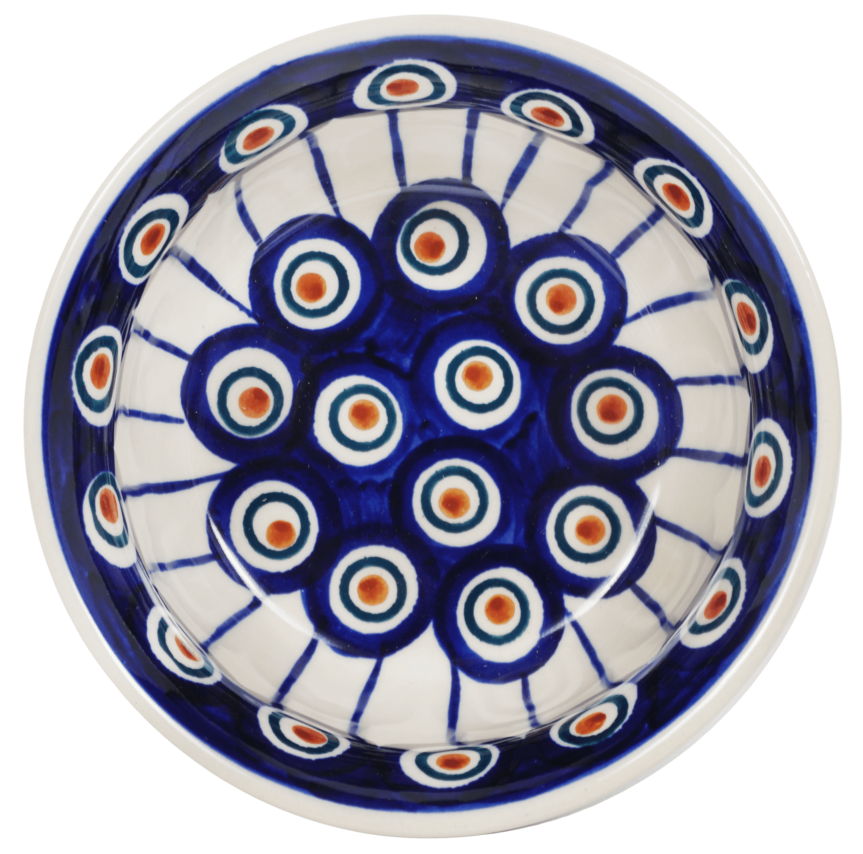 Bowl, Round, 4.5" in "Peacock in Line" by Manufaktura | M082T-54A