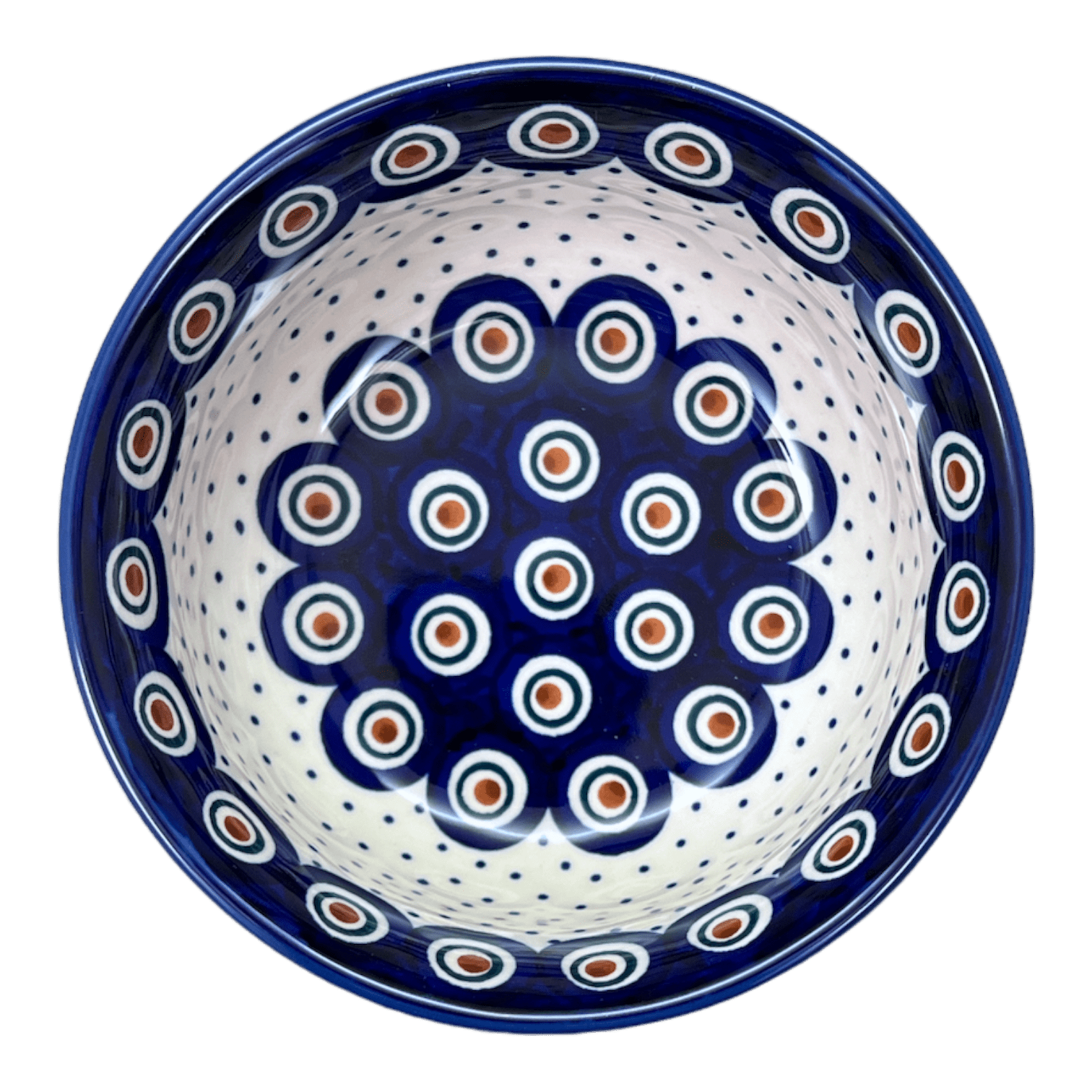 Bowl, Round, 5.5" in "Peacock Dot" by Manufaktura | M083U-54K