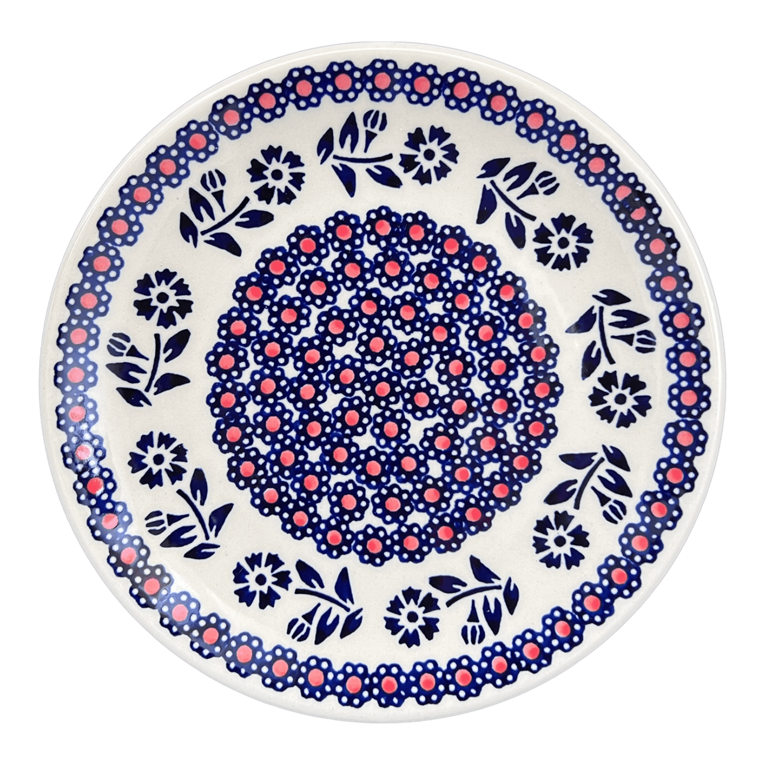 Plate, Round, Dessert, 7.25" in "Swedish Flower" by Manufaktura | T131T-KLK