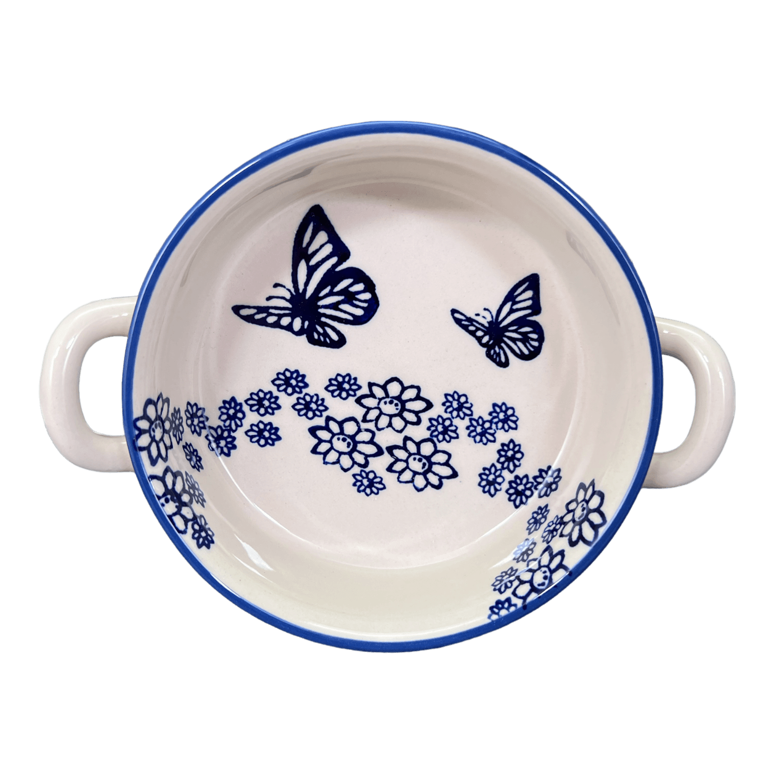 Casserole, Round, Small, 5" x 7.5" in "Butterfly Garden" by Manufaktura | Z153T-MOT1