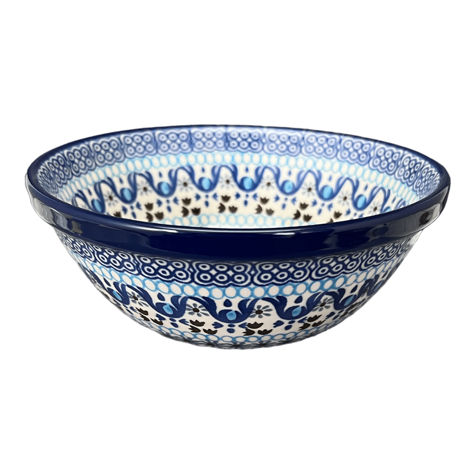 Bowl, Round, Kitchen, 6.75" in "Blue Ribbon" by Ceramika Artystyczna | A058-1026X