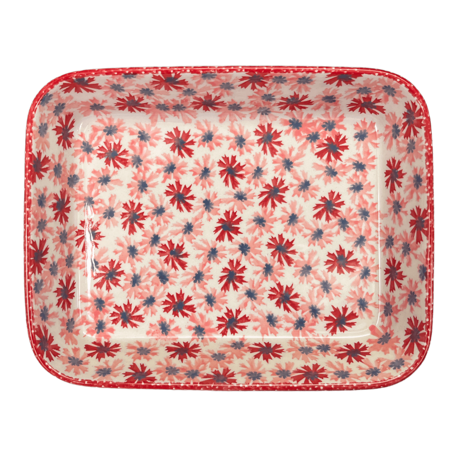 Baker, Rectangular, Shallow, 8"x10" in "Scarlet Daisy" by Manufaktura | P103U-AS73